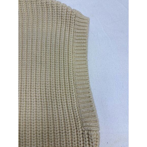 Women’s Madewell Size Small Cream Mariela Pointelle Sweater Tee/tank/vest EUC - Picture 7 of 7